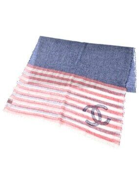 Chanel Shawl Scarf Navy